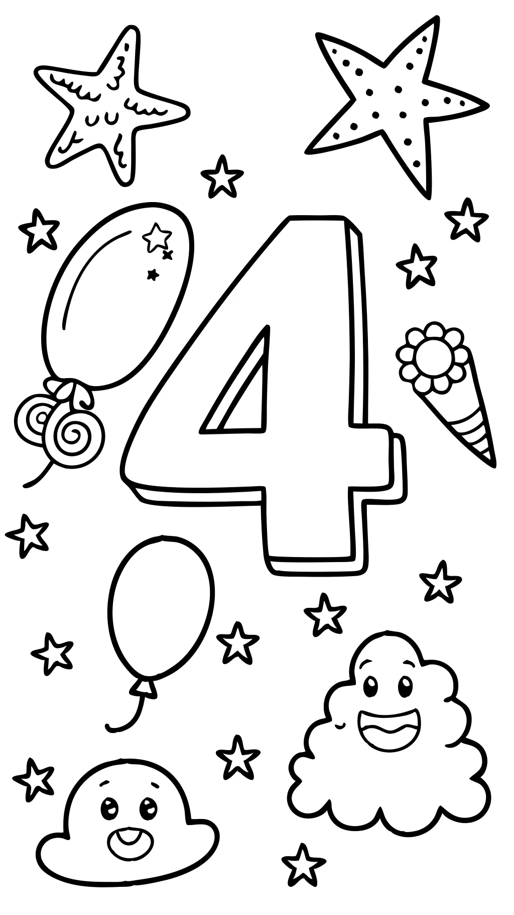 coloring pages number 4